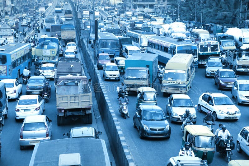 Circulation urbaine de Bangalore dans l'Inde photographie stock Circulation urbaine de Bangalore dans l'Inde photographie stock