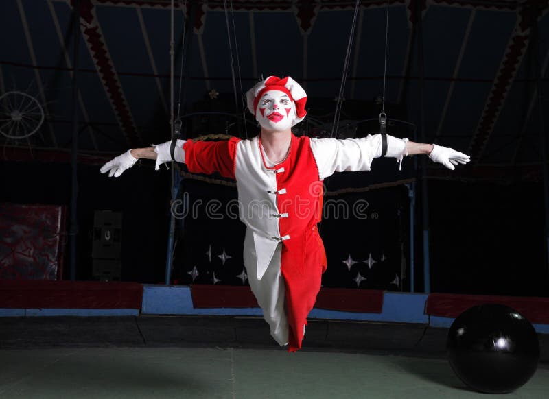 Circus air acrobat stock images