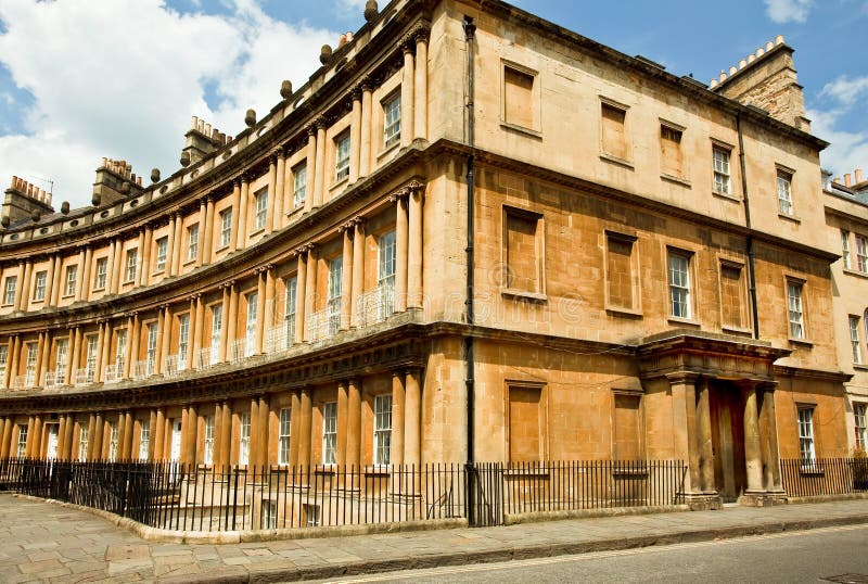 The Circus Bath stock image. Image of historic, pillars 42278909