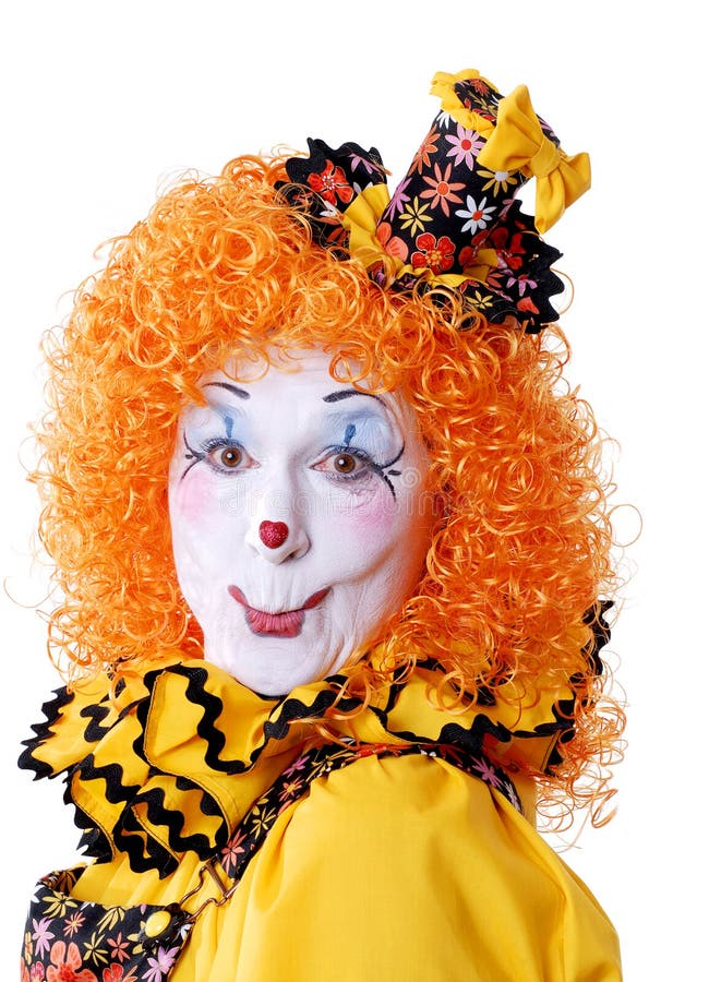 Circus Clown stock photo. Image of orange, female, lighting - 1578310