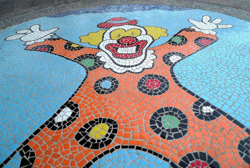 Circus Clown Mosaic Mural Arts China International Circus Festival Zhuhai Hengqin Chimelong Clowns Show Finale Bow Colorful Costume Acrobats Performance Entertainment. Circus Clown Mosaic Mural Arts China International Circus Festival Zhuhai Hengqin Chimelong Clowns Show Finale Bow Colorful Costume Acrobats Performance Entertainment.