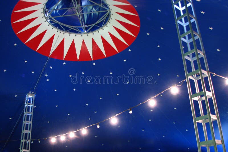 Inside of a circus tent