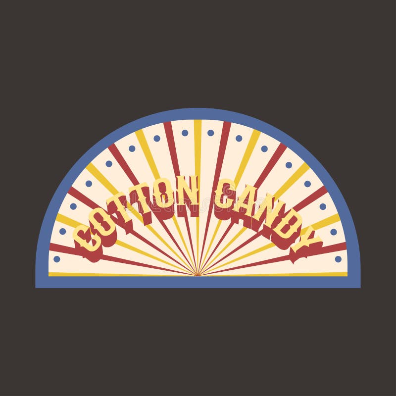 Circus vintage candy cotton label banner vector illustration. royalty free illustration Circus vintage candy cotton label banner vector illustration. royalty free illustration