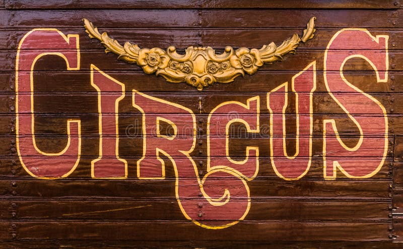 Circus Wagon Sign royalty free stock image