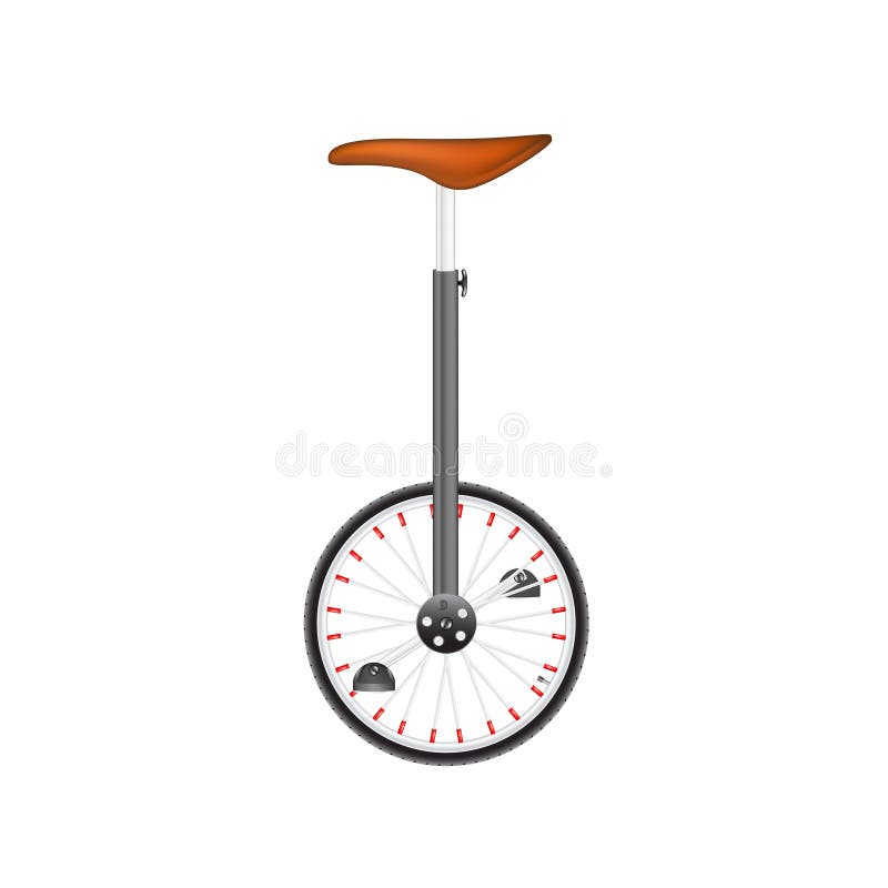 Circusfiets in zwart en zilveren ontwerp met bruine zetel royalty-vrije illustratie Circusfiets in zwart en zilveren ontwerp met bruine zetel royalty-vrije illustratie