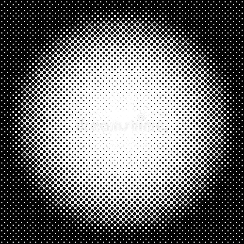 Cirkel halftone patroon/textuur Zwart-wit halftone punten stock illustratie Cirkel halftone patroon/textuur Zwart-wit halftone punten stock illustratie