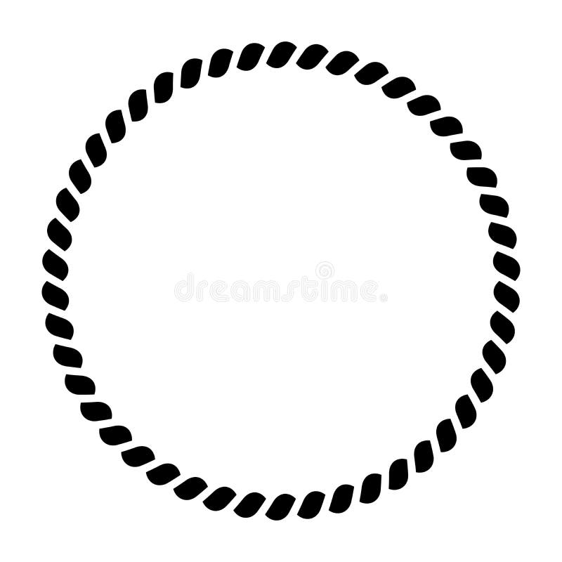 Cirkel van kabelpatroon Sier decoratief frame Zwarte Vectorillustratie stock illustratie Cirkel van kabelpatroon Sier decoratief frame Zwarte Vectorillustratie stock illustratie