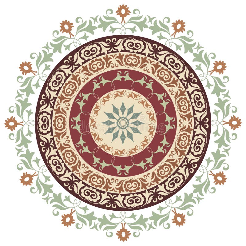 Cirkla prydnaden stock illustrationer Cirkla prydnaden stock illustrationer