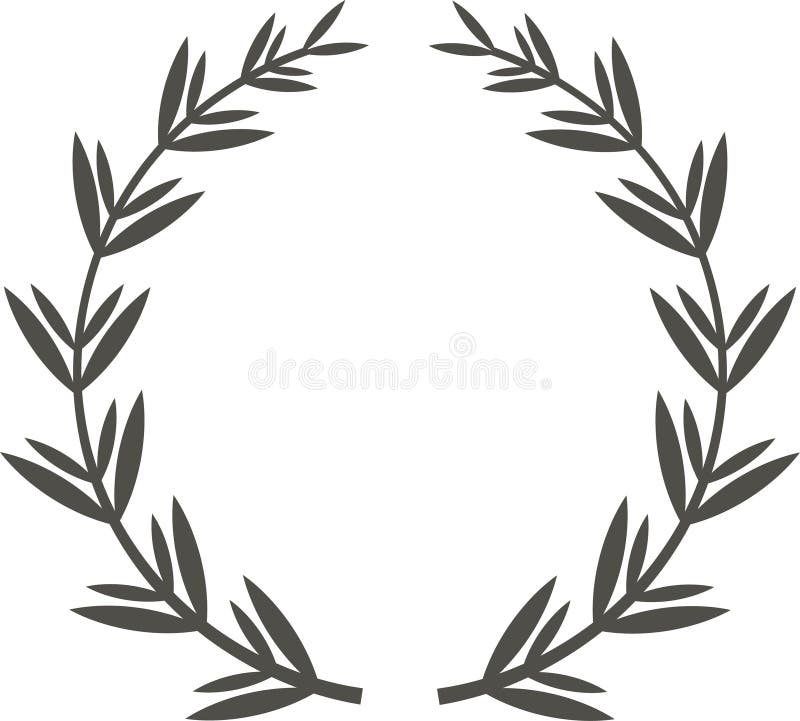 Cirkulär lagerutandning med mörkgrå blad som skapar en minimalistisk ram perfekt för att förbättra elegant och naturlig vektor illustrationer
