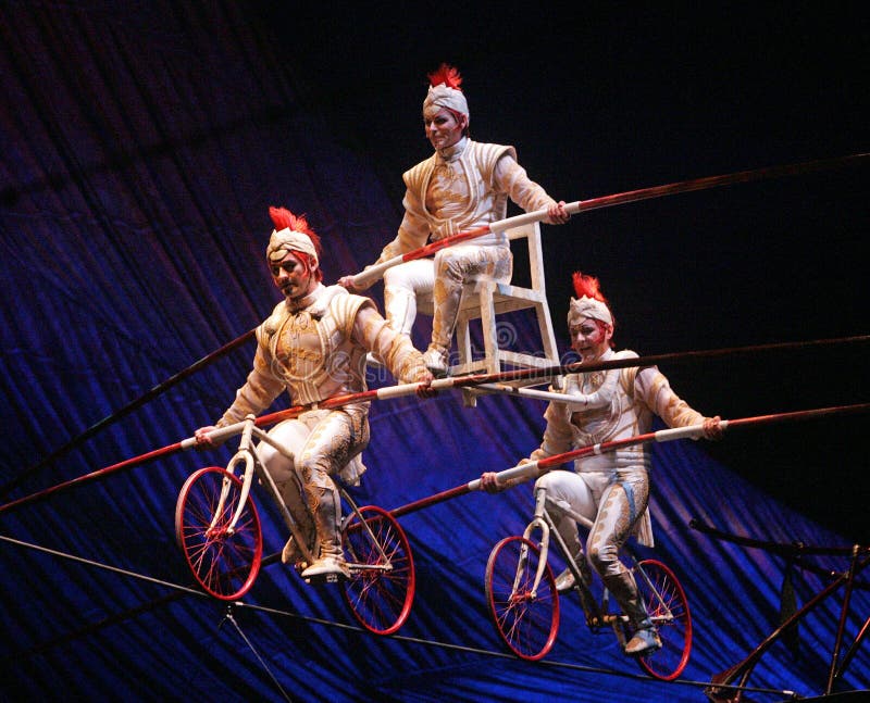 Cirque du Soleil performs `Kooza` at Bicentennial Park in Miami on November 11, 2010. Cirque du Soleil performs `Kooza` at Bicentennial Park in Miami on November 11, 2010.