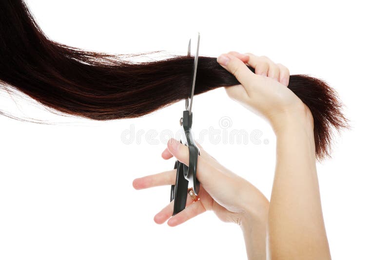 Ciseaux coupant le cheveu