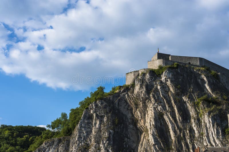 Fortified Citadel, first built in the 11th century to control the Meuse valley in Dinant, Belgium. Fortified Citadel, first built in the 11th century to control the Meuse valley in Dinant, Belgium