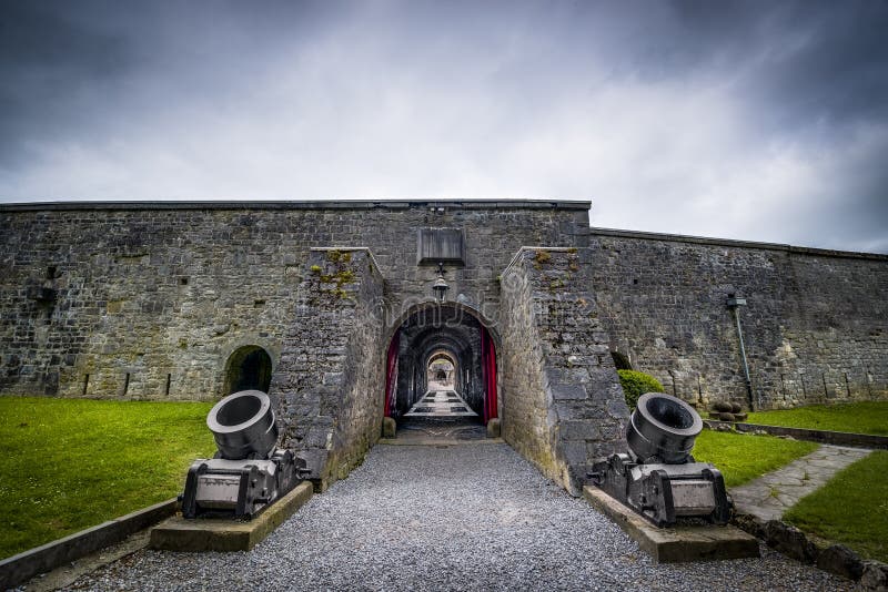 Fortified Citadel, first built in the 11th century to control the Meuse valley in Dinant, Belgium. Fortified Citadel, first built in the 11th century to control the Meuse valley in Dinant, Belgium