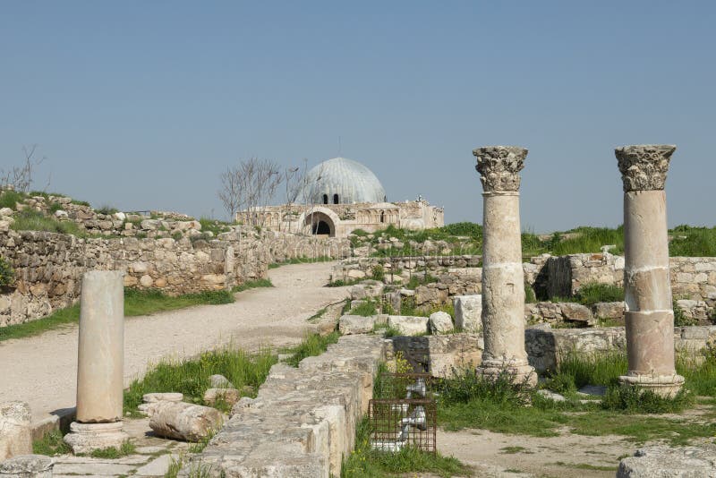 Citadellen Jordan Travel, Mellanösten som är forntida fördärvar arkivbild Citadellen Jordan Travel, Mellanösten som är forntida fördärvar arkivbild