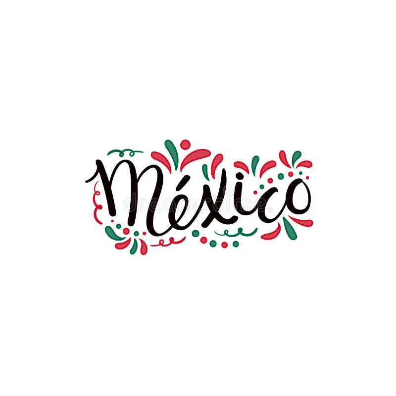 Citation Calligraphique De Lettrage Du Mexique Illustration De Vecteur Illustration Du Pays Illustration