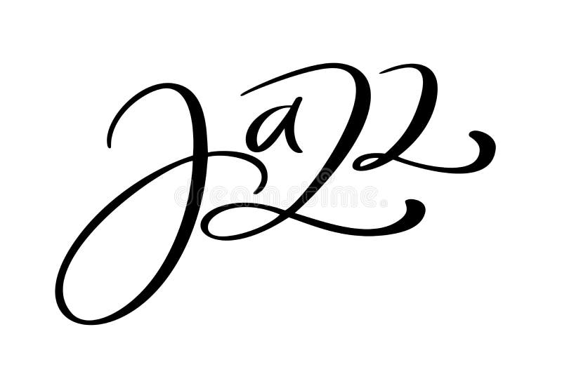 Citation Moderne De Musique De Calligraphie De Jazz Main Saisonniere Ecrite Marquant Avec Des Lettres Le Texte D Isolement Sur L Illustration De Vecteur Illustration Du Classique Amusement