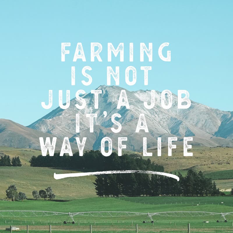 Citations agricoles inspirées - l'agriculture n'est pas un travail, il le ` s un mode de vie photos libres de droits Citations agricoles inspirées - l'agriculture n'est pas un travail, il le ` s un mode de vie photos libres de droits
