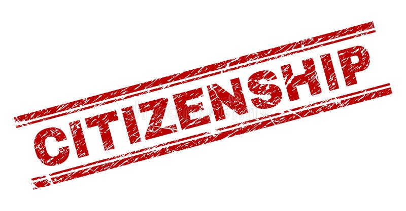 Grunge Textured CITIZENSHIP Stamp Seal vector illustration