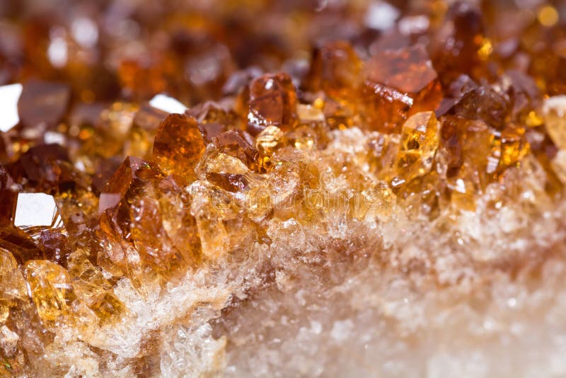 Citrine kopalina zamknięta w górę Gemstone t? o zdjęcie royalty free