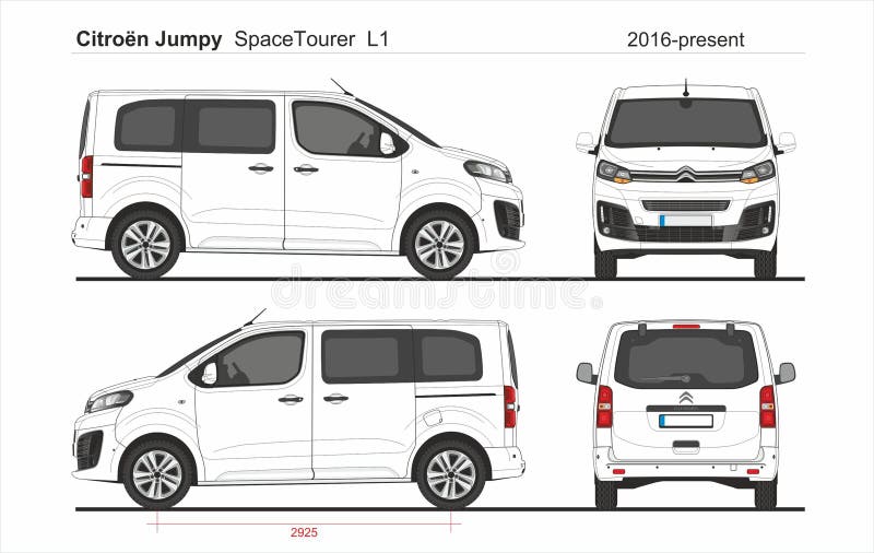 Citroën Jumpy (1996 à 2016) - dimensions intérieures