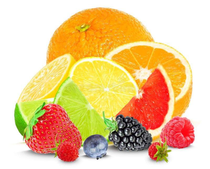Citrus and Berries Splash Ice Cube Stock Photo Image of freshness