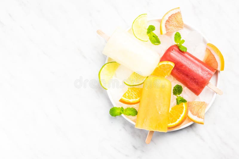 Citrus Fruit Juice Homemade Popsicles Stock Photo Image of juice
