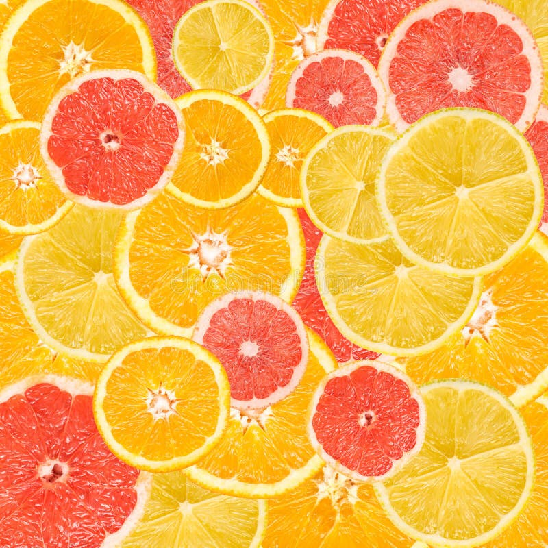 Citrus Fruits Background Mix