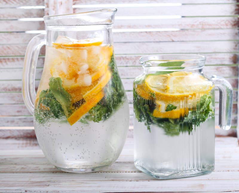 Citrus and Mint Sparkling Water Stock Image Image of refreshing