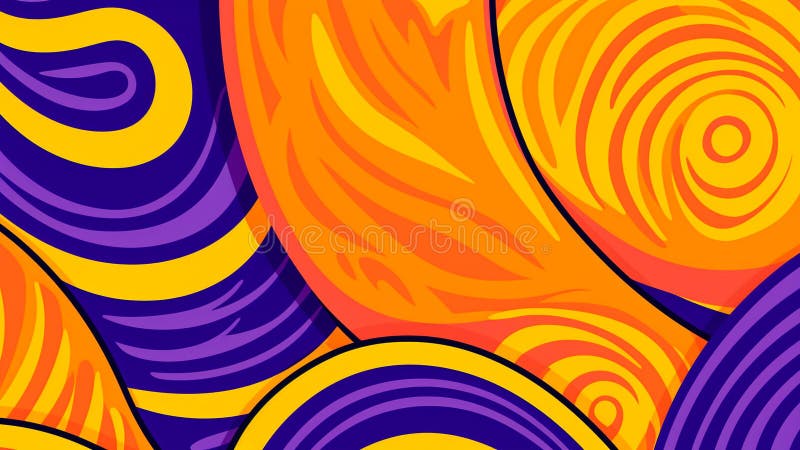 Model de artă retro-pop pentru citrice și violet electric stock illustration