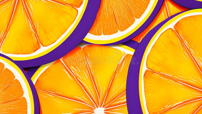 Model de artă retro-pop pentru citrice și violet electric royalty free illustration