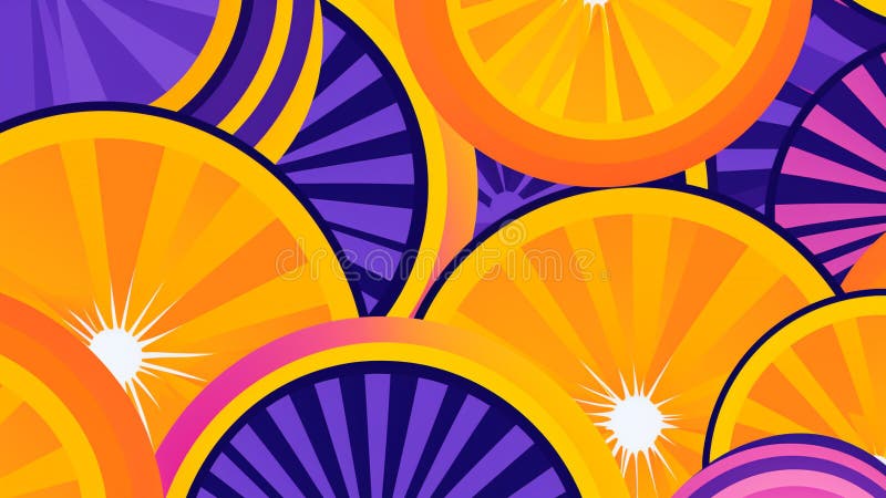 Model de artă retro-pop pentru citrice și violet electric royalty free illustration