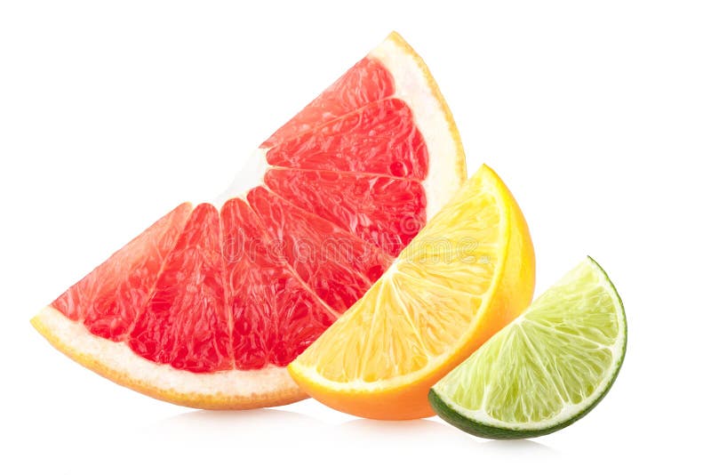 Citrus slices stock images