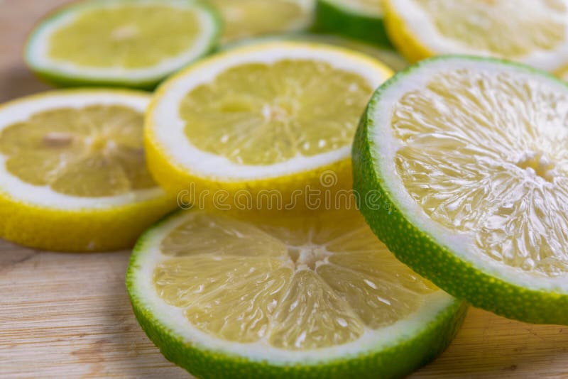 Citrus slices - lemon and lime royalty free stock photography