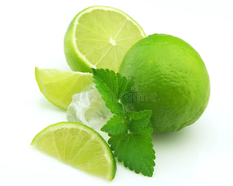 Citruses with mint and ice cube