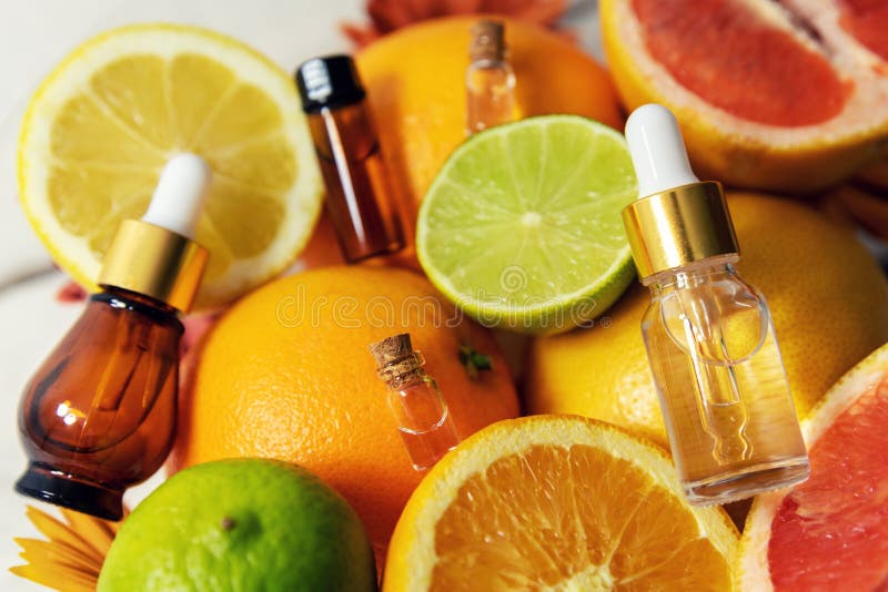 citrus fruit essential oils and fresh fruits. citrus fruit essential oils and fresh fruits