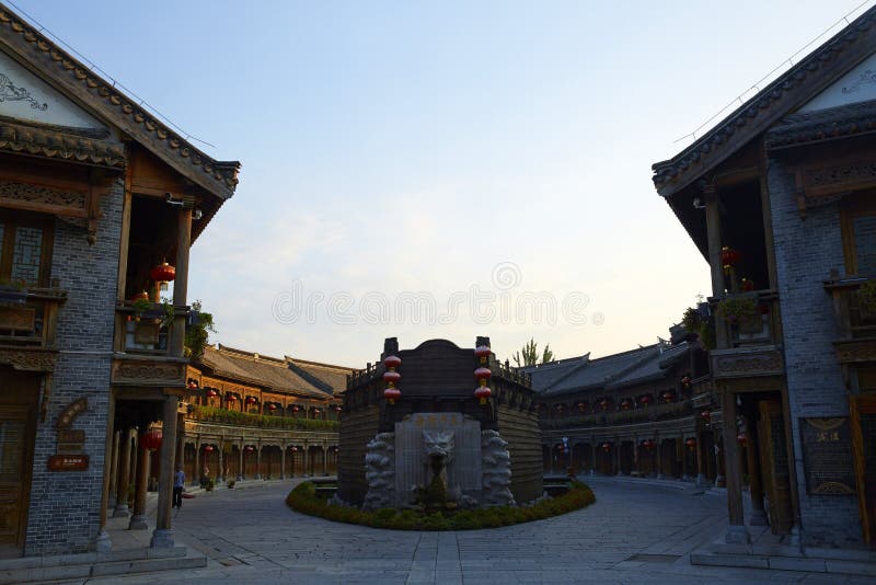 Città antica di Taierzhuang, Cina immagine stock Città antica di Taierzhuang, Cina immagine stock