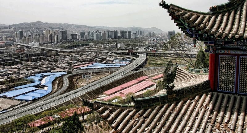 Città cinese moderna di Xining immagini stock libere da diritti Città cinese moderna di Xining immagini stock libere da diritti