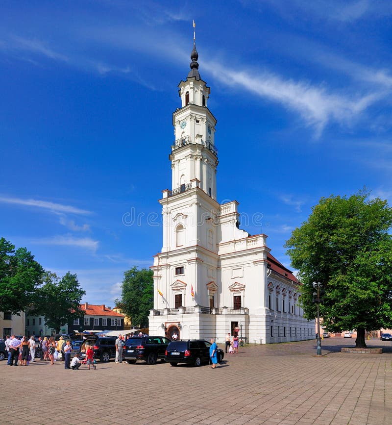 Città corridoio di Kaunas, Lituania fotografia stock libera da diritti