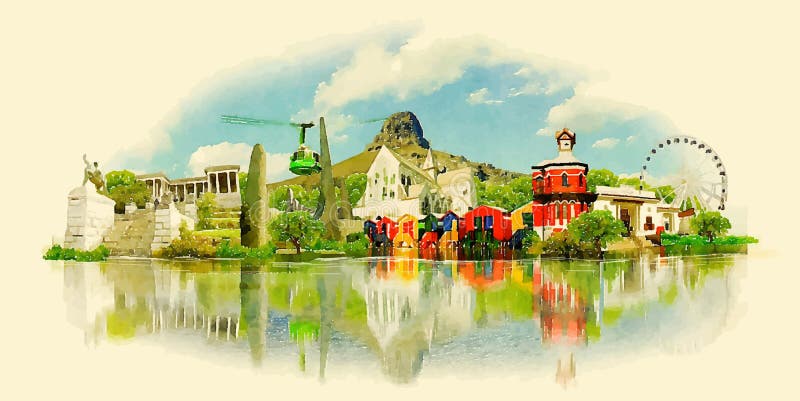 Città del Capo illustrazione vettoriale Città del Capo illustrazione vettoriale