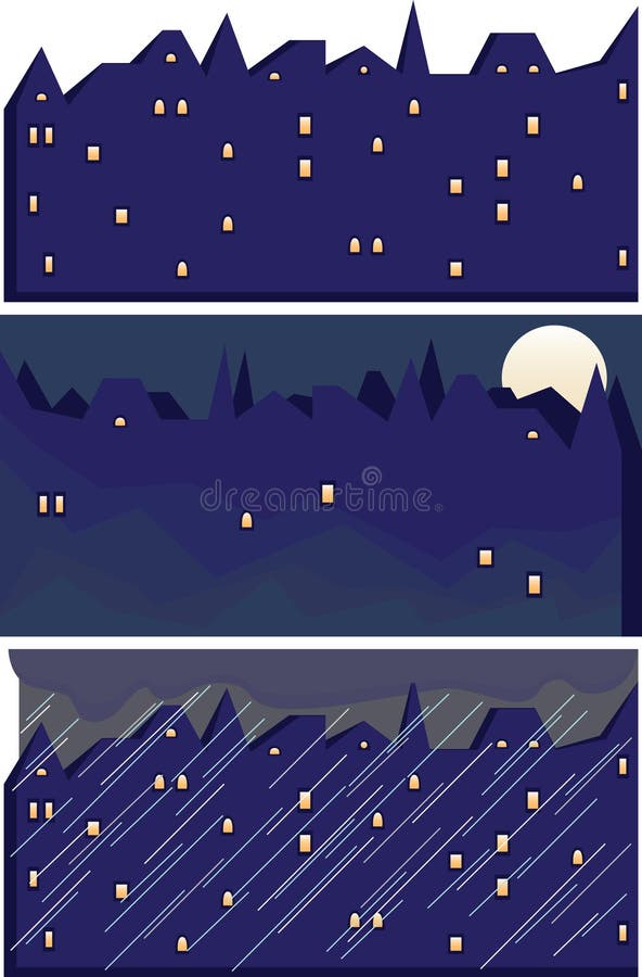 Città di notte illustrazione di stock Città di notte illustrazione di stock
