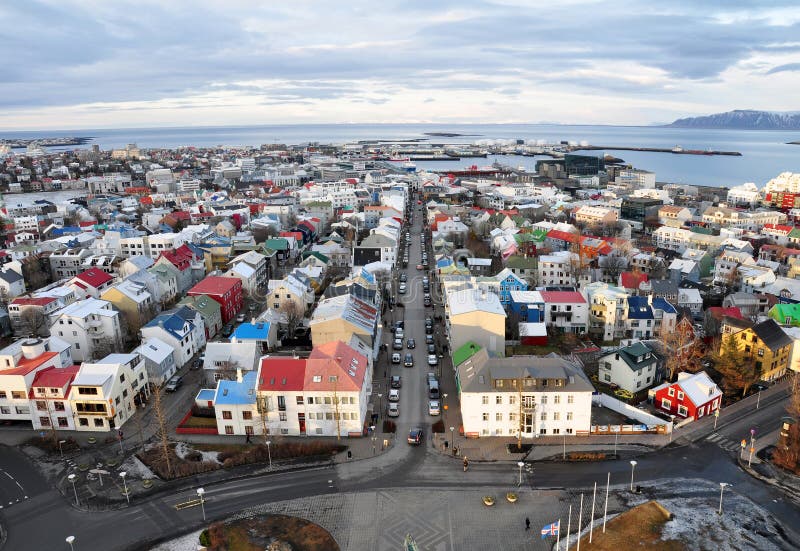 Città di Reykjavik, Islanda immagini stock Città di Reykjavik, Islanda immagini stock