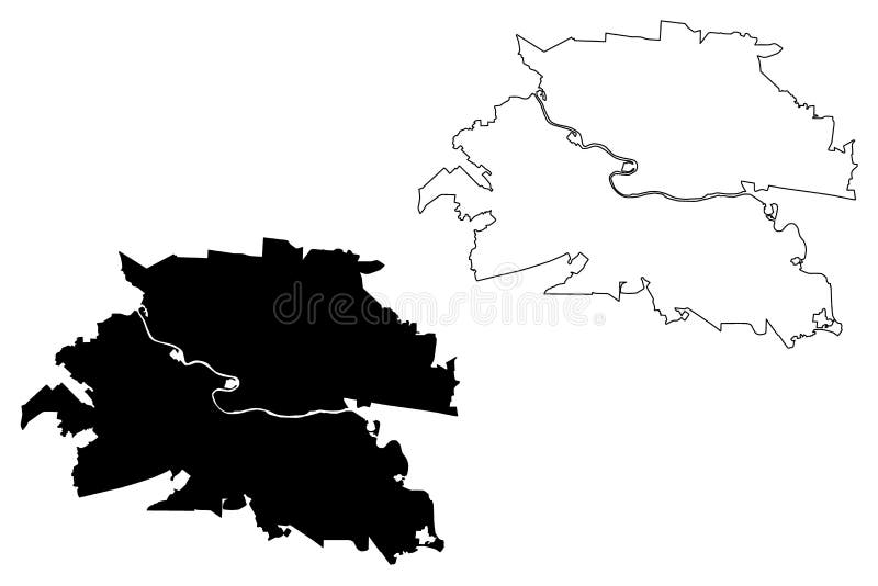 Tyumen City Russian Federation, Russia map vector illustration, scribble sketch City of Tyumen map,. Tyumen City Russian Federation, Russia map vector illustration, scribble sketch City of Tyumen map,