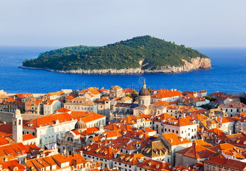 Città Dubrovnik ed isola nel Croatia