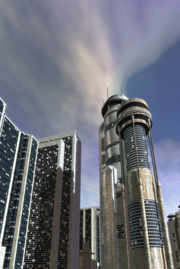 Città futuristica royalty illustrazione gratis
