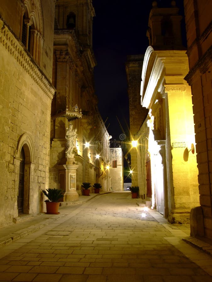 Series of photos taken in the medieval 3000yr old city of Mdina, Malta, by night. Series of photos taken in the medieval 3000yr old city of Mdina, Malta, by night.