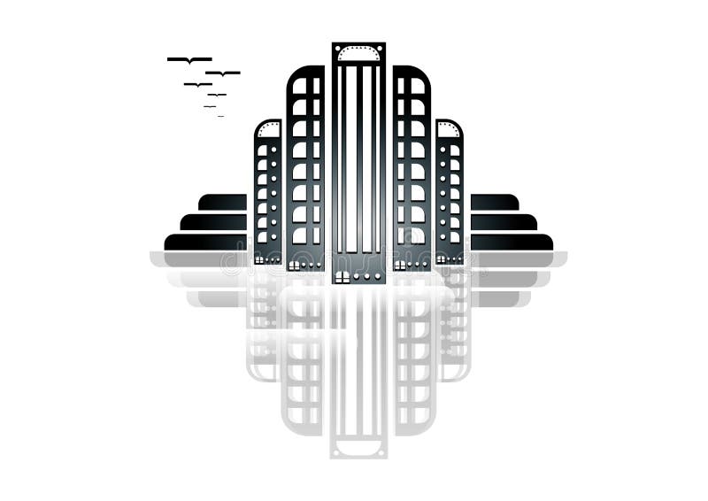 City art decò drawing vector illustration clip art stock illustration City art decò drawing vector illustration clip art stock illustration