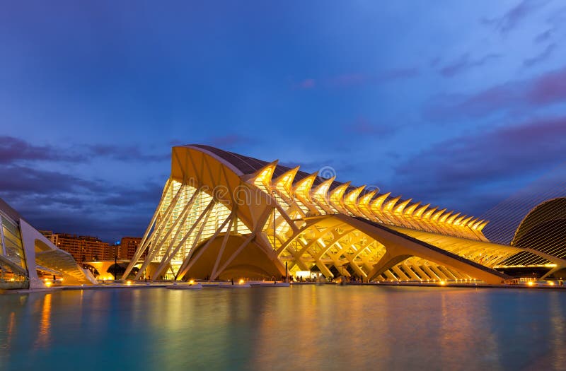 City of Arts and Sciences. El Museu de les Ciencies Principe Felipe royalty free stock photo City of Arts and Sciences. El Museu de les Ciencies Principe Felipe royalty free stock photo