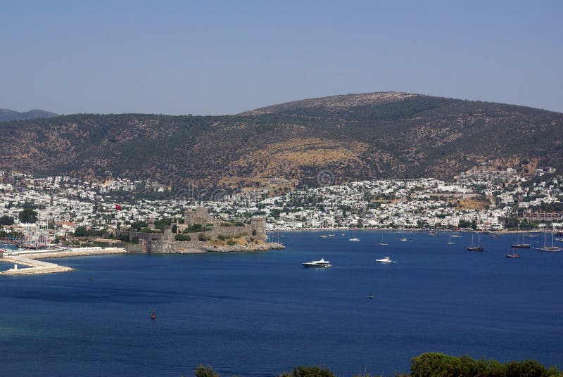 The city of Bodrum, Turkey stock image. Image of castle 27814853