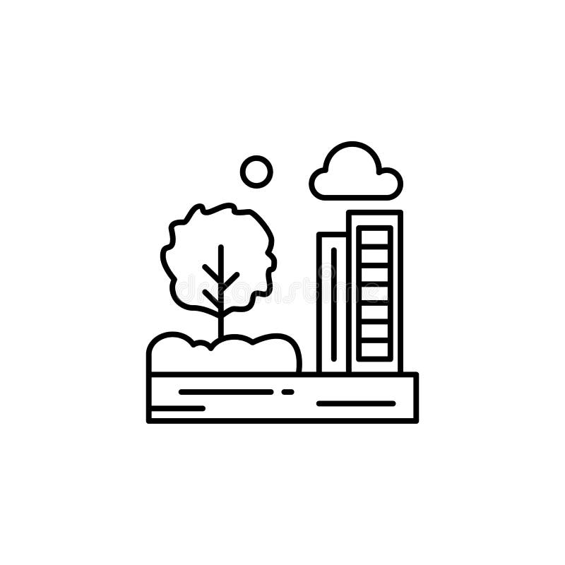 Building and Tree Set stock vector. Illustration of neighborhood - 11278690