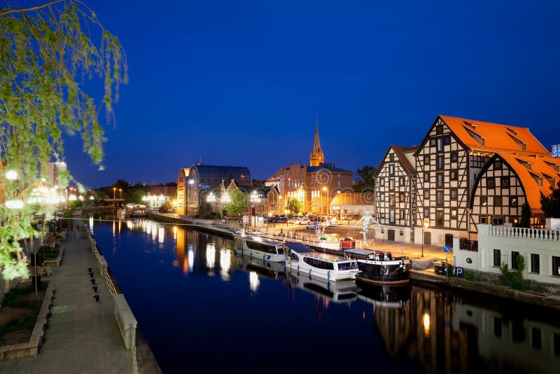 City of Bydgoszcz by Night in Poland royalty free stock images City of Bydgoszcz by Night in Poland royalty free stock images